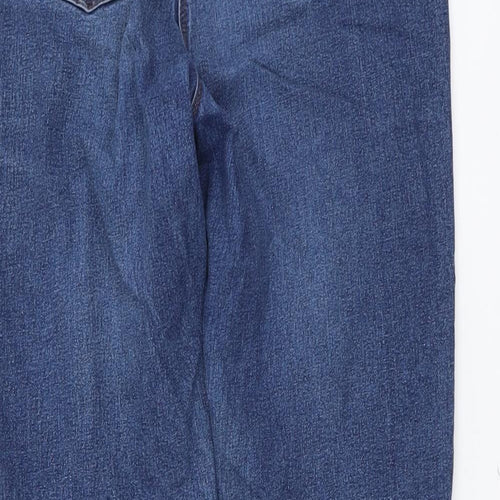 Papaya Womens Blue Cotton Skinny Jeans Size 10 L27 in Regular Button