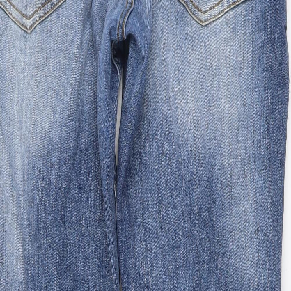 George Mens Blue Cotton Skinny Jeans Size 34 in L32 in Regular Button