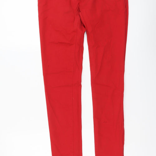 Calliope Womens Red Cotton Skinny Jeans Size M L31 in Regular Button