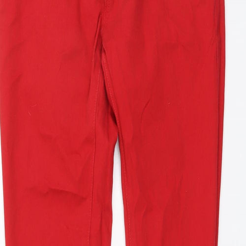 Calliope Womens Red Cotton Skinny Jeans Size M L31 in Regular Button