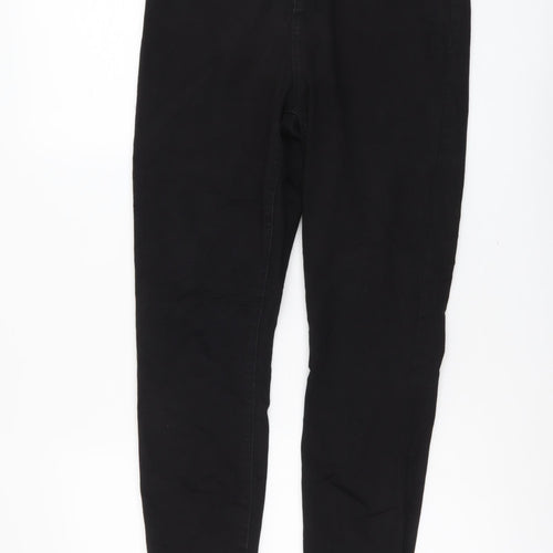 Denim & Co. Womens Black Cotton Skinny Jeans Size 14 L28 in Regular Button