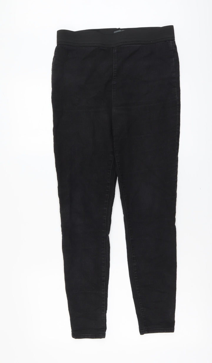 Papaya Womens Black Cotton Jegging Jeans Size 10 L27 in Regular
