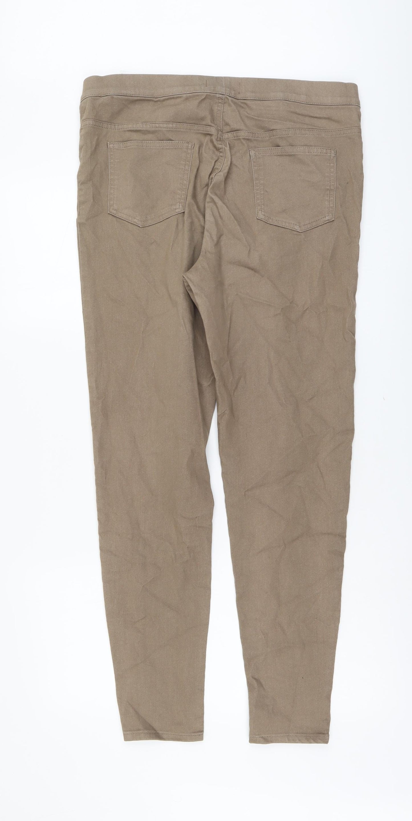 Marks and Spencer Womens Beige Cotton Jegging Jeans Size 16 L29 in Regular
