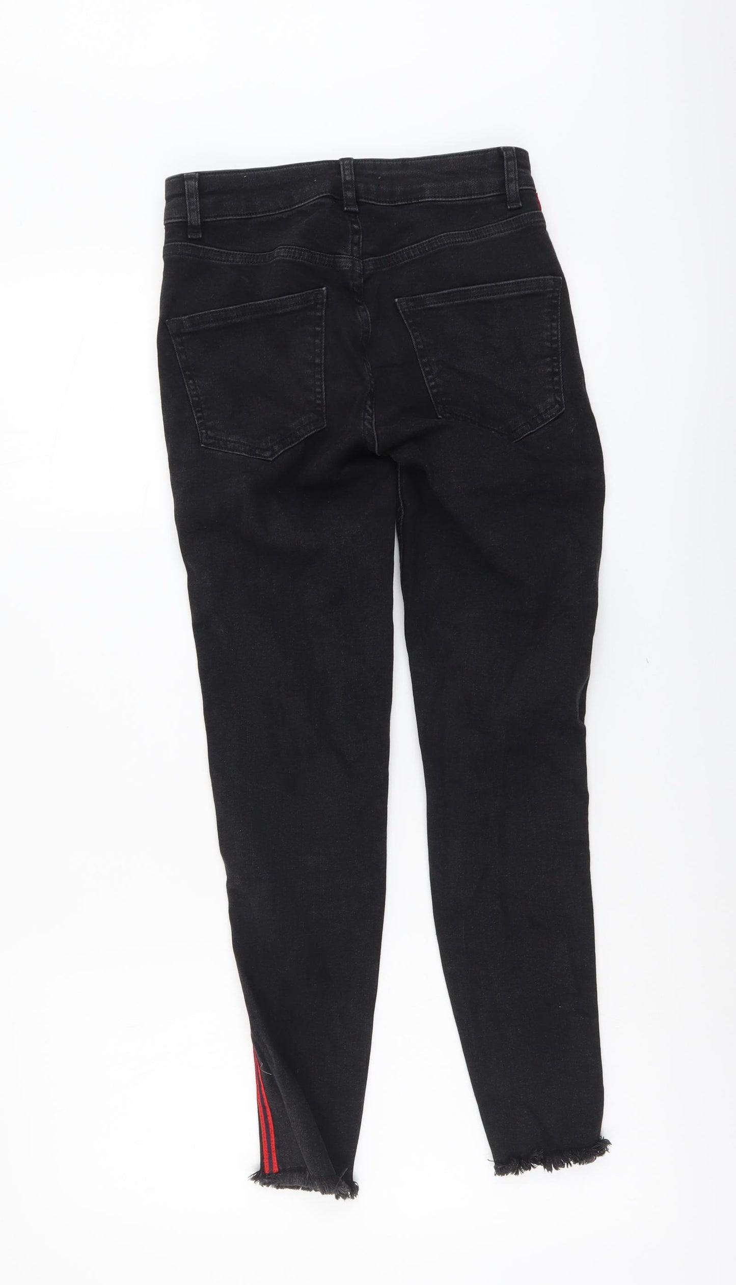 Denim & Co. Womens Grey Cotton Skinny Jeans Size 8 L27 in Regular Button