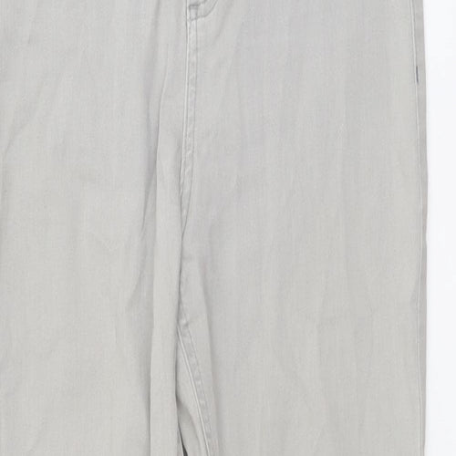 Marks and Spencer Womens Grey Cotton Skinny Jeans Size 12 L27 in Regular Button