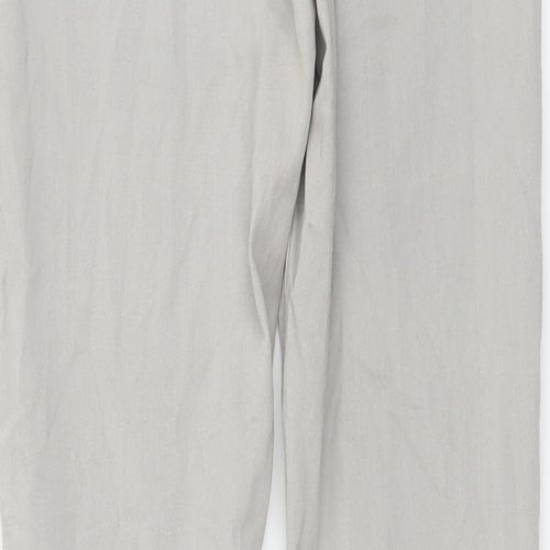Marks and Spencer Womens Grey Cotton Skinny Jeans Size 12 L27 in Regular Button