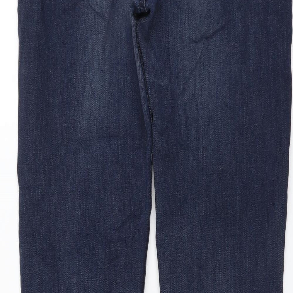 Levi's Womens Blue Cotton Straight Jeans Size 30 in L30 in Regular Button