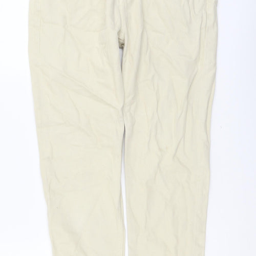 Loom Womens Beige Cotton Straight Jeans Size 30 in L32 in Regular Button