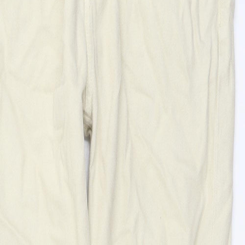 Loom Womens Beige Cotton Straight Jeans Size 30 in L32 in Regular Button