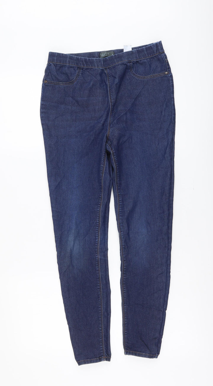 Papaya Womens Blue Cotton Jegging Jeans Size 8 L26 in Regular