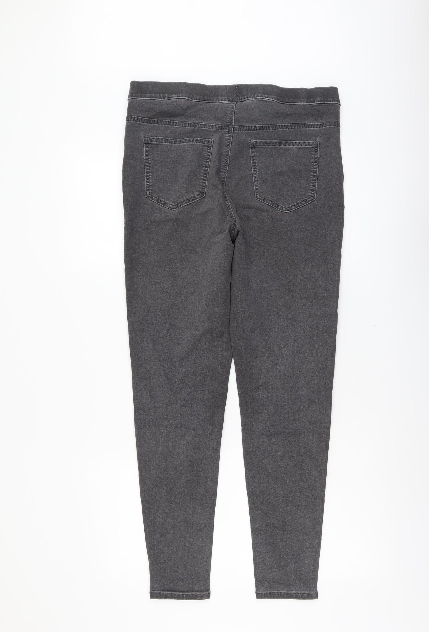 Marks and Spencer Womens Grey Cotton Jegging Jeans Size 16 L29 in Regular