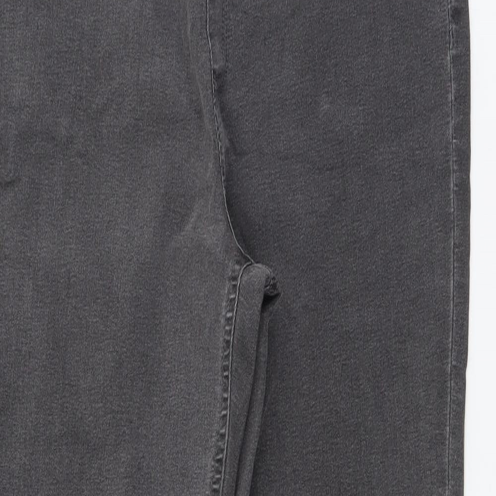 Marks and Spencer Womens Grey Cotton Jegging Jeans Size 16 L29 in Regular