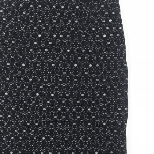 Taifun Womens Black Geometric Viscose Straight & Pencil Skirt Size 10