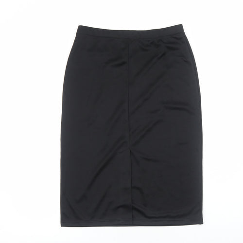 Wardrobe Womens Black Polyester Straight & Pencil Skirt Size 12