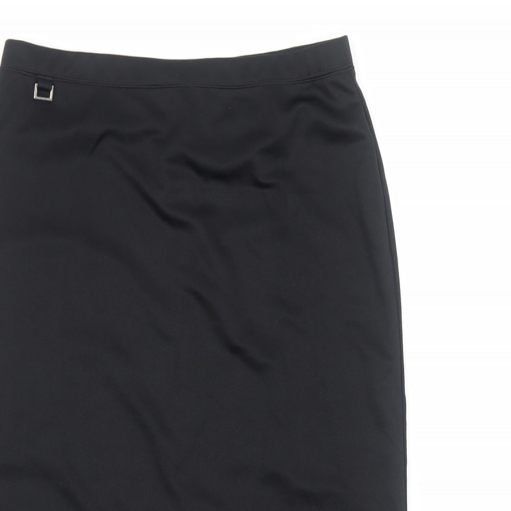 Wardrobe Womens Black Polyester Straight & Pencil Skirt Size 12