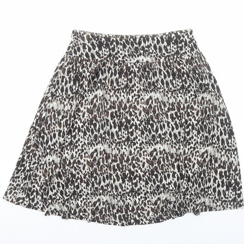 Ann Taylor Womens Brown Animal Print Viscose Swing Skirt Size M - Leopard Pattern