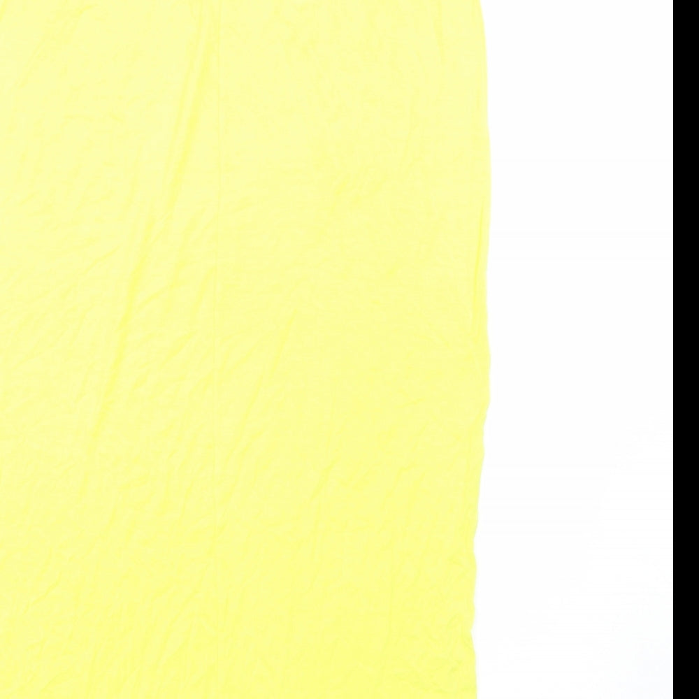 Miss Faceless Womens Yellow Viscose Peasant Skirt Size 12