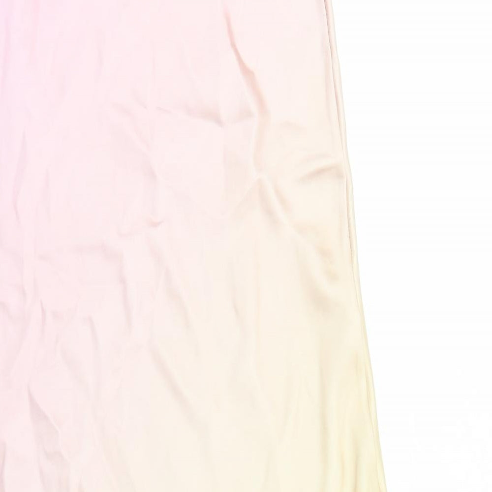 Zara Womens Multicoloured Polyester Maxi Size XS Off the Shoulder Zip