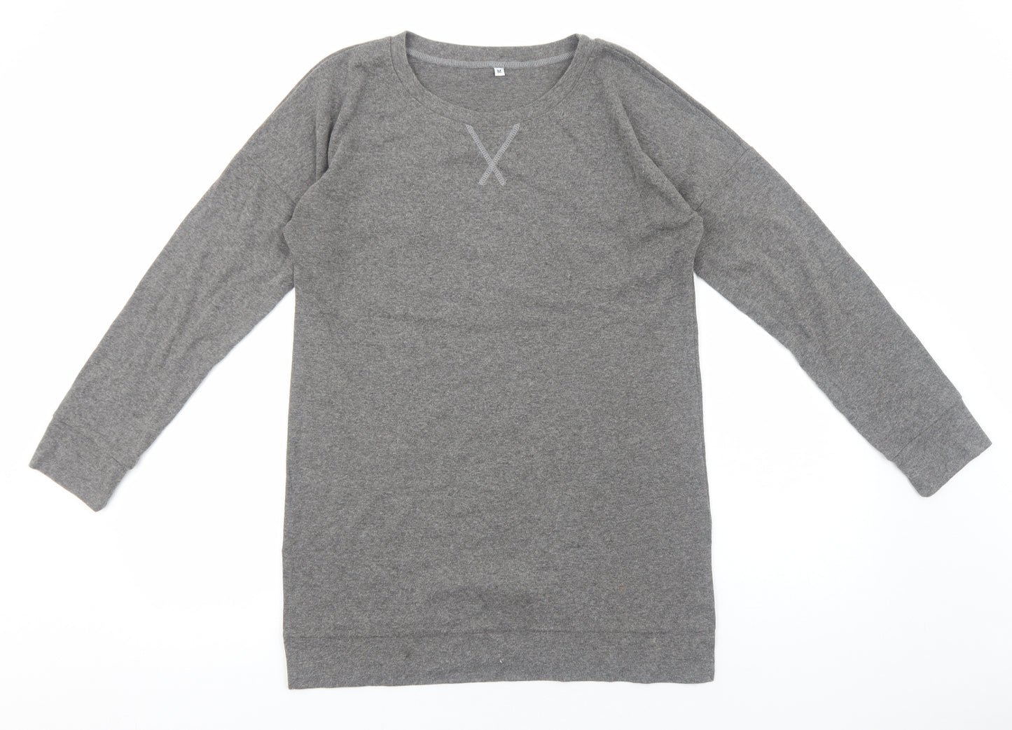 Preworn Womens Grey Cotton Pullover Sweatshirt Size M Pullover
