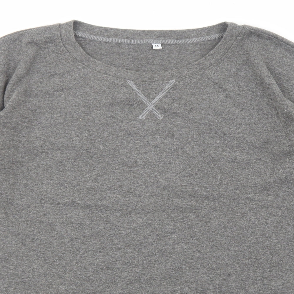 Preworn Womens Grey Cotton Pullover Sweatshirt Size M Pullover