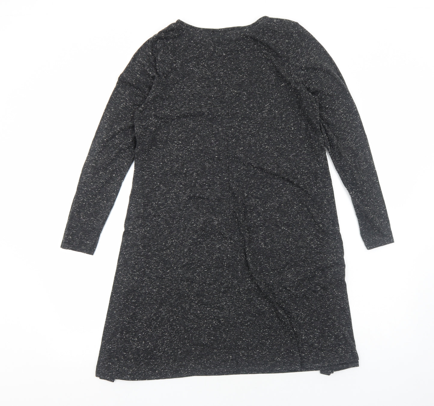 George Womens Grey Viscose T-Shirt Dress Size 16 Round Neck Pullover