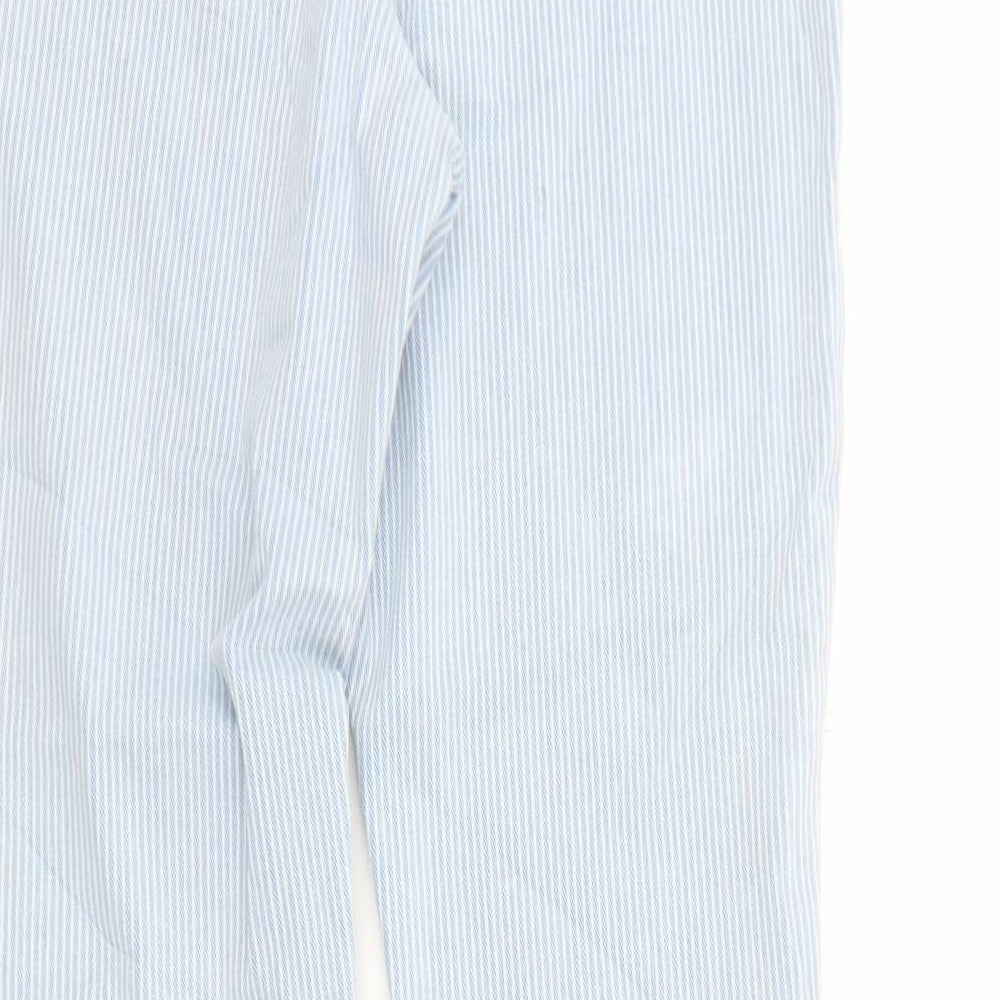 F&F Womens Blue Striped Cotton Jegging Jeans Size 12 Regular