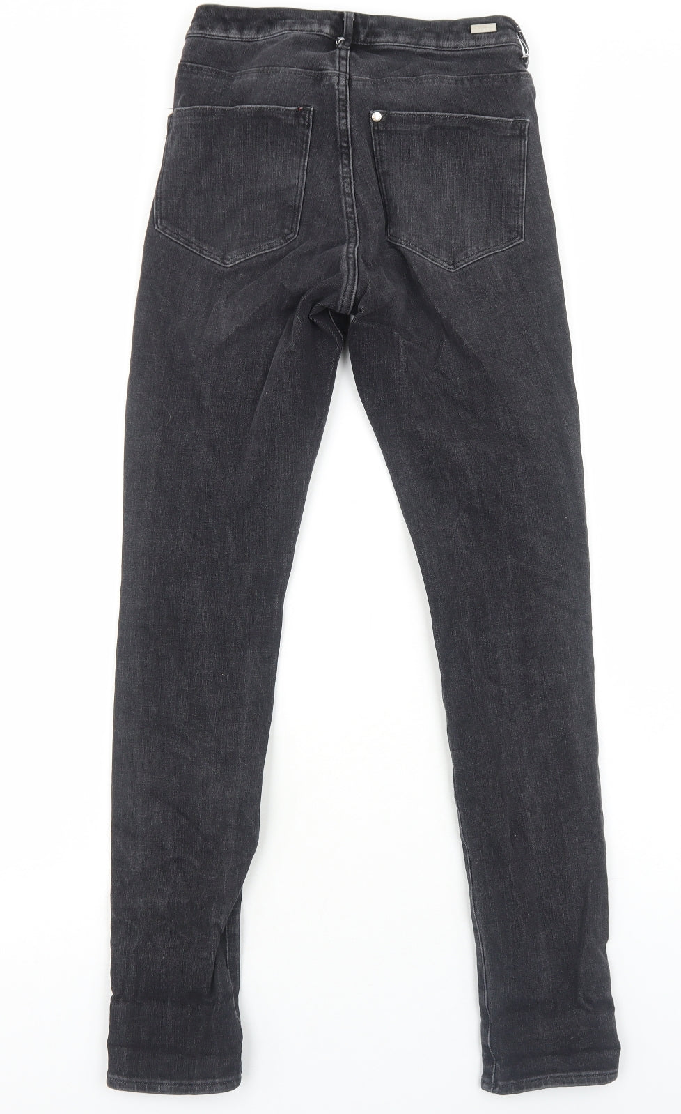 H&M Mens Black Cotton Skinny Jeans Size S L34 in Regular Zip