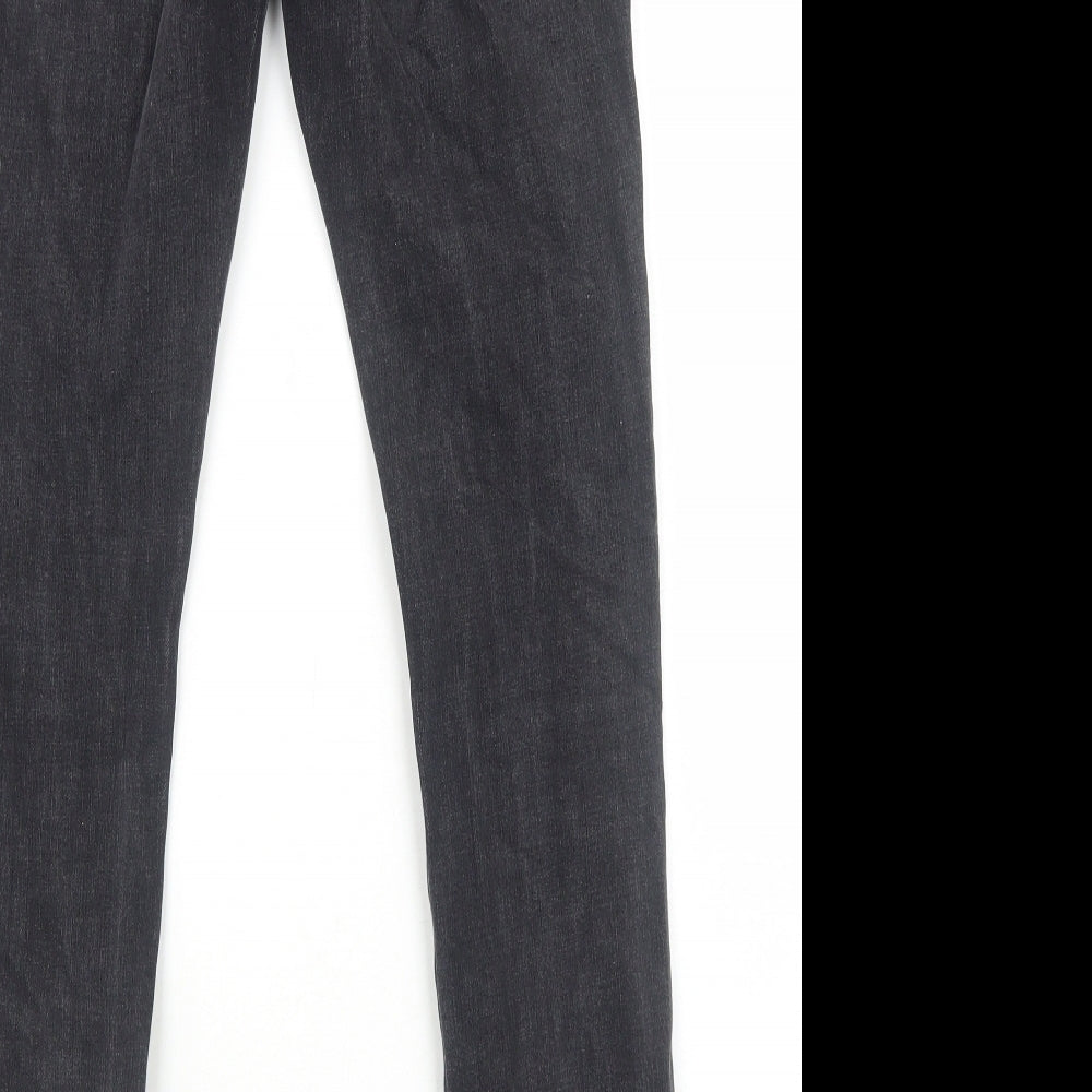 H&M Mens Black Cotton Skinny Jeans Size S L34 in Regular Zip