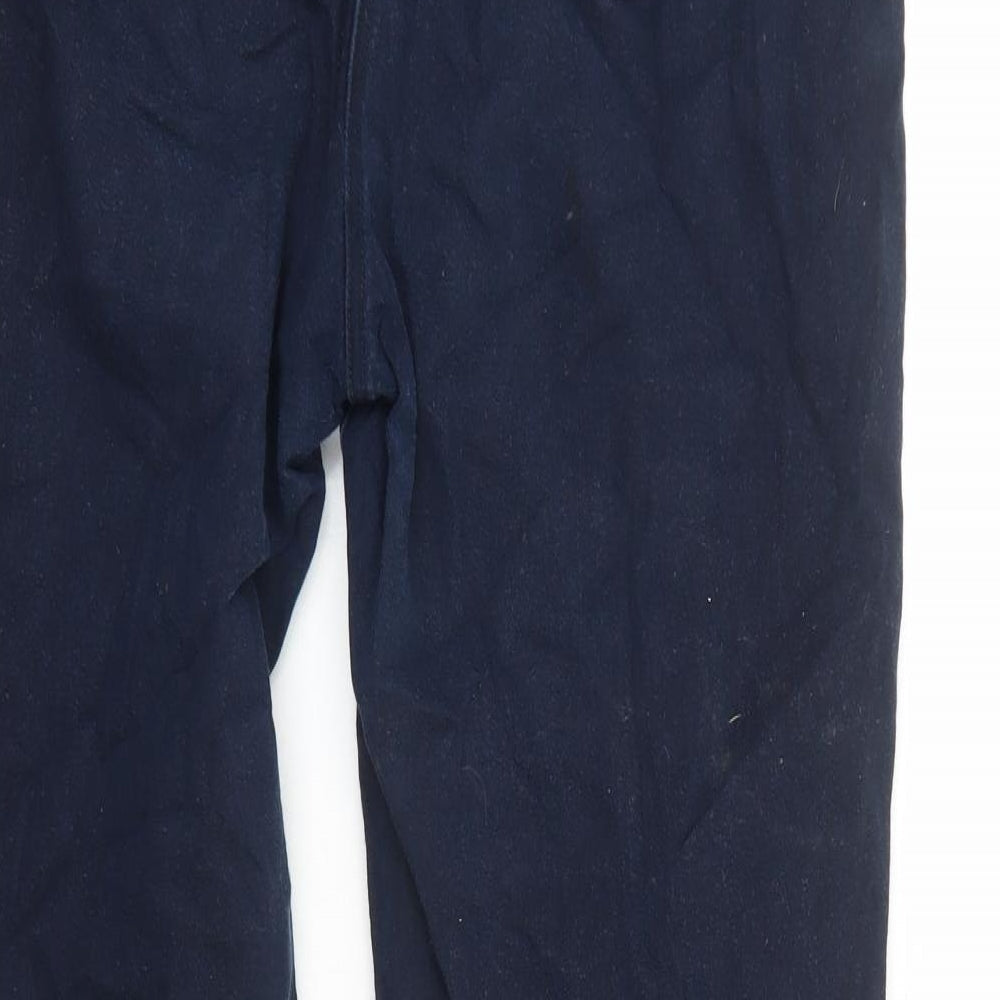 M&Co Womens Blue Cotton Straight Jeans Size 18 Regular Zip