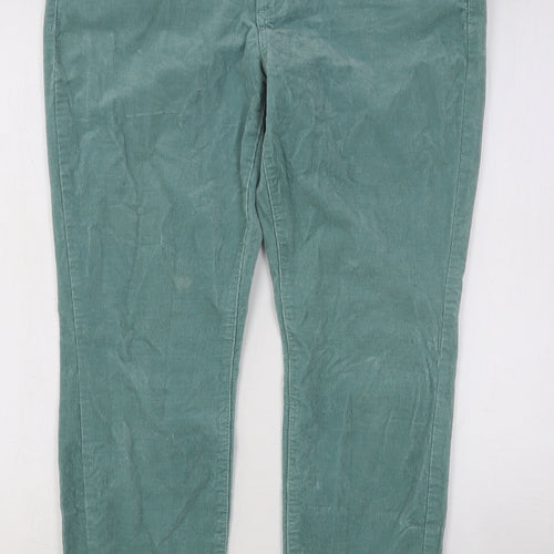 Lauren Conrad Womens Green Cotton Skinny Jeans Size 10 Regular Button