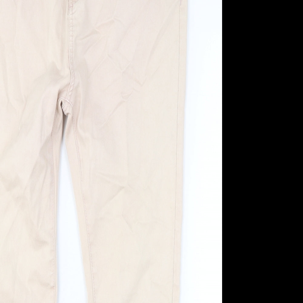 Alexa Womens Pink Cotton Skinny Jeans Size 18 Slim Button