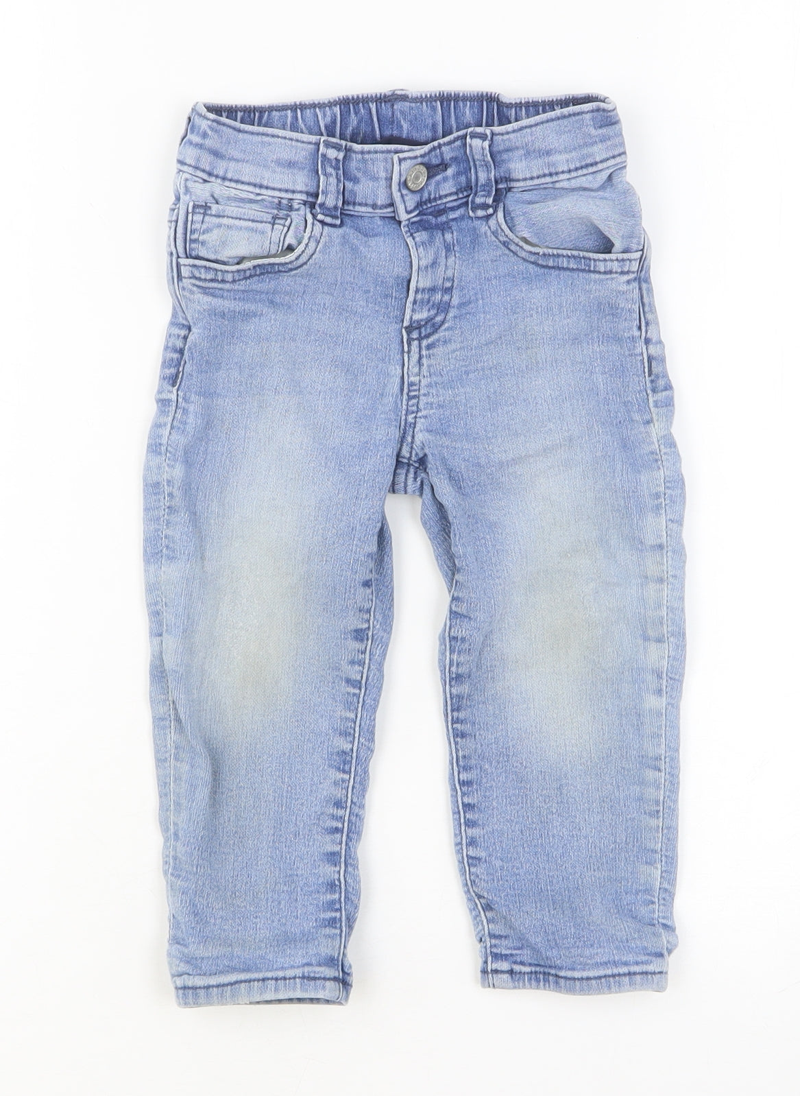 Gap Boys Blue Cotton Jogger Jeans Size 18-24 Months L50 cm Button
