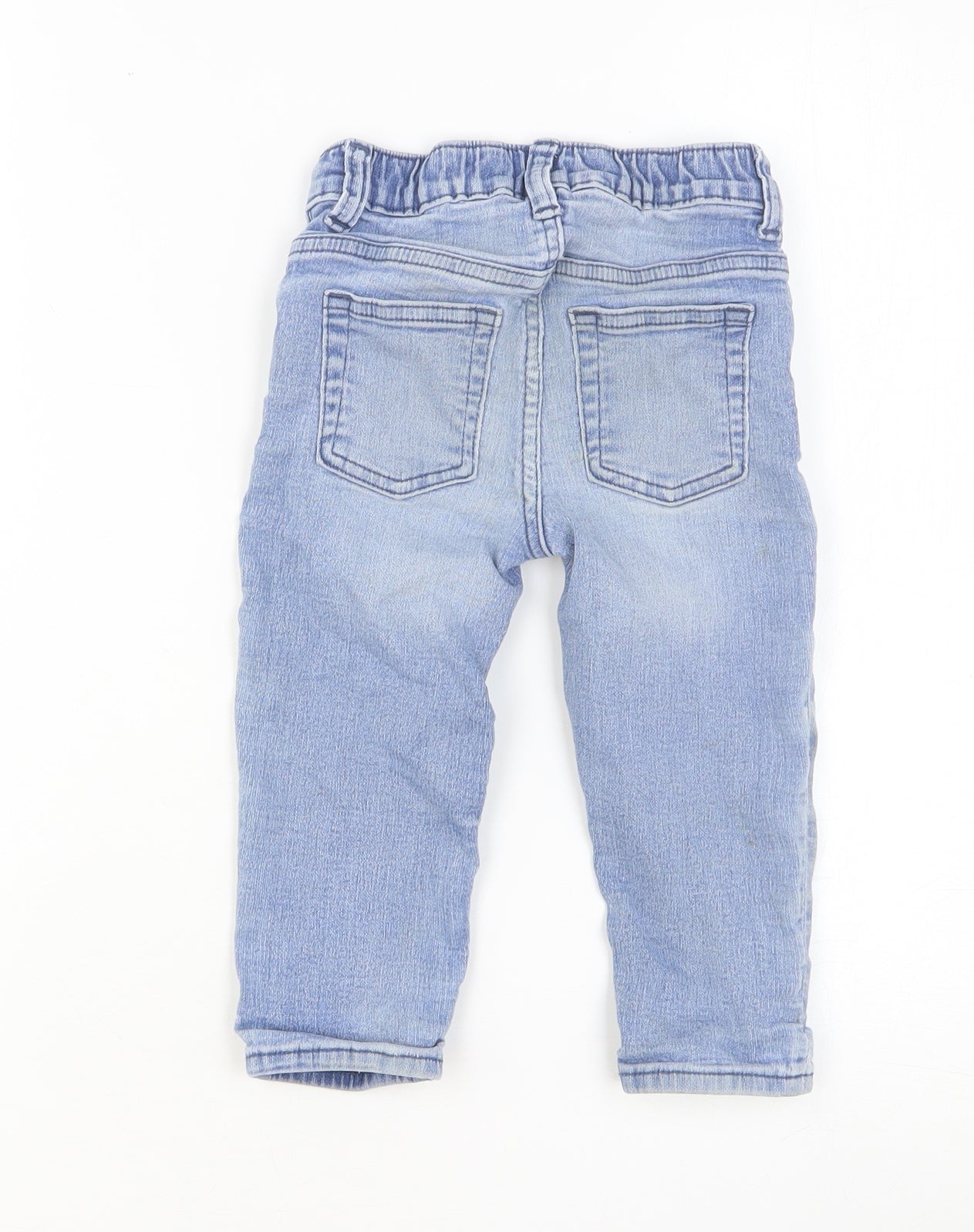 Gap Boys Blue Cotton Jogger Jeans Size 18-24 Months L50 cm Button