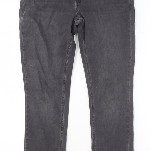 Dream Jeans Womens Grey Cotton Skinny Jeans Size 30 in Regular Button