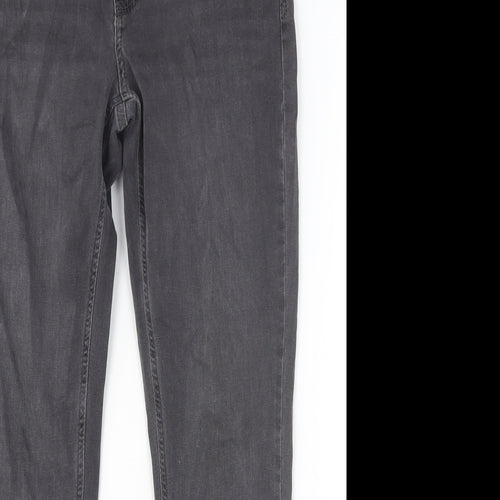 Dream Jeans Womens Grey Cotton Skinny Jeans Size 30 in Regular Button
