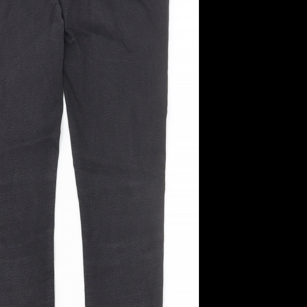 Marks and Spencer Womens Black Cotton Skinny Jeans Size 12 Slim Button