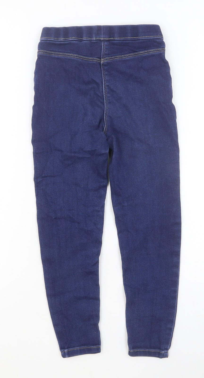 George Girls Blue Cotton Jegging Jeans Size 6-7 Years Regular Pullover