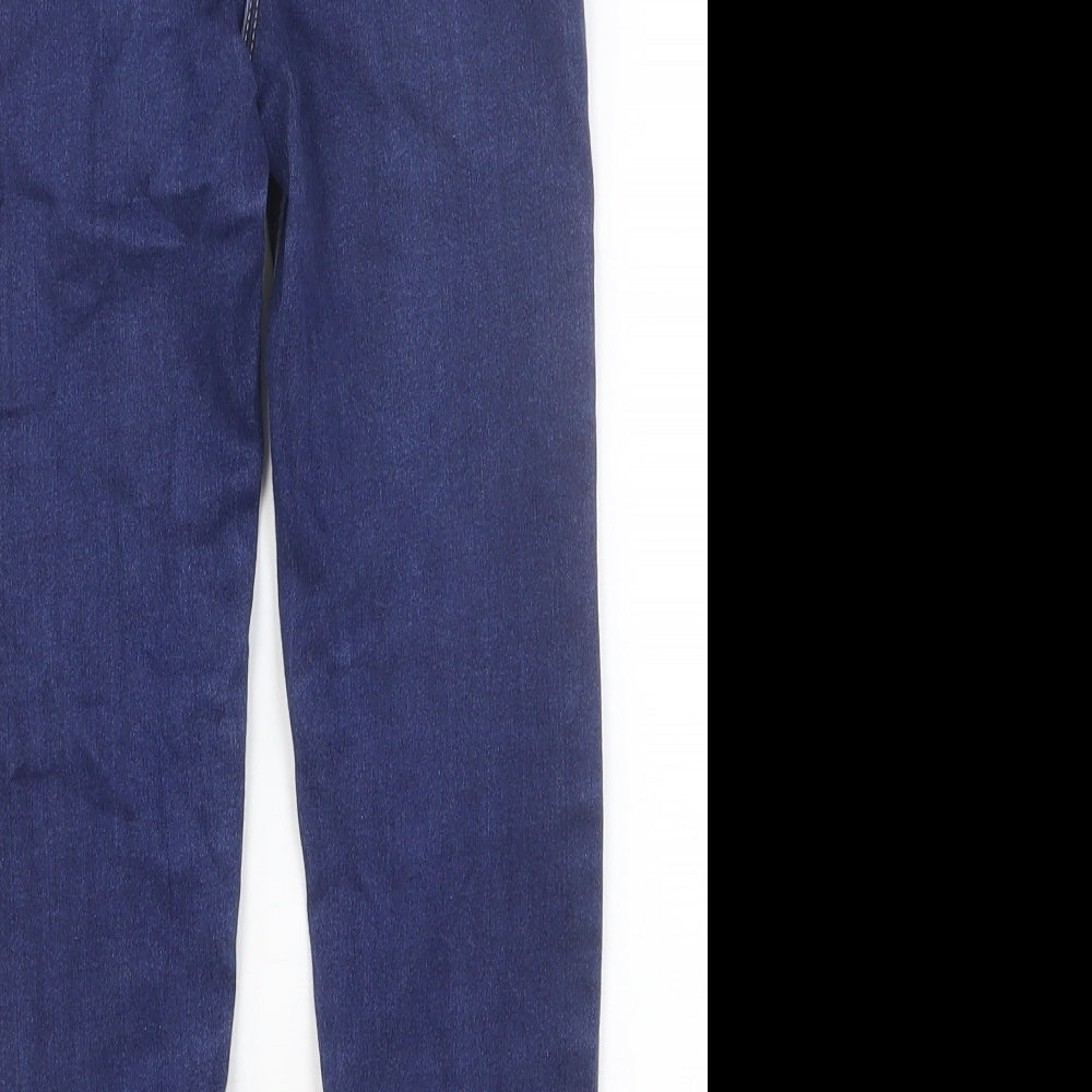 George Girls Blue Cotton Jegging Jeans Size 6-7 Years Regular Pullover