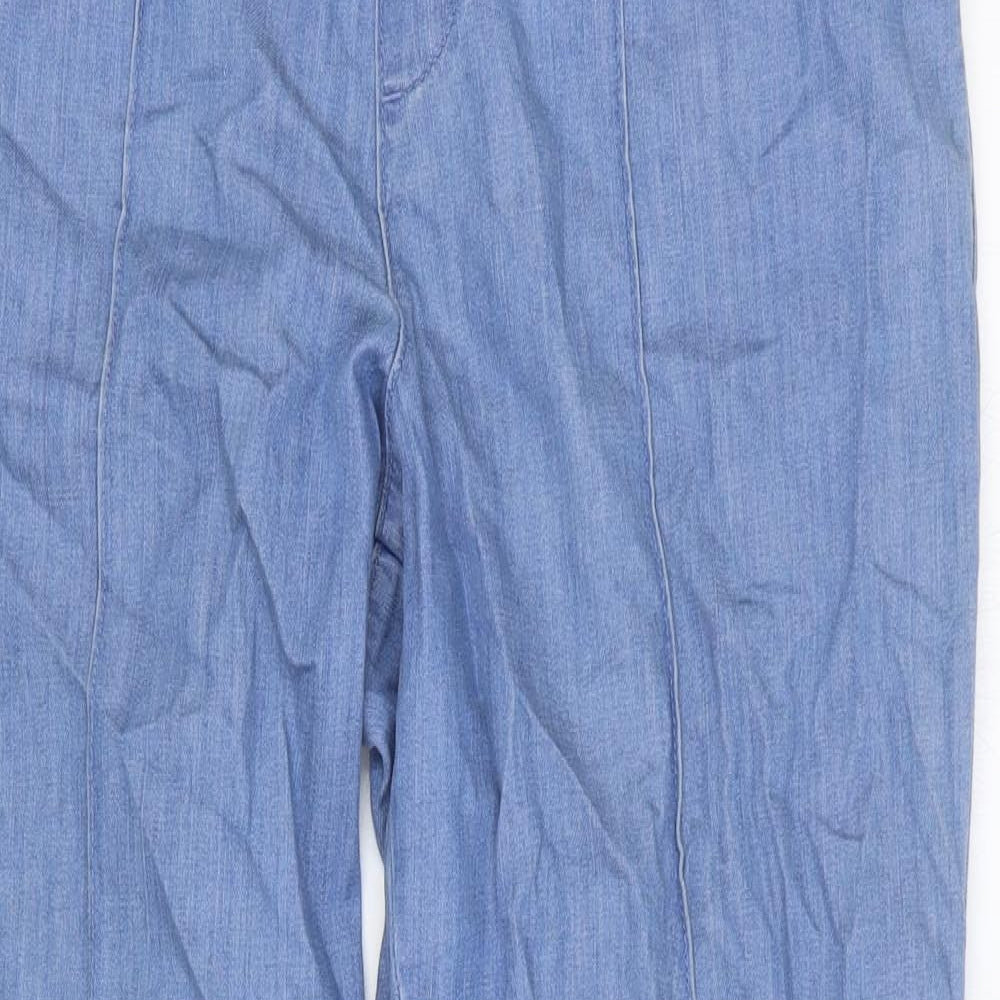 Marks and Spencer Womens Blue Cotton Straight Jeans Size 12 Regular
