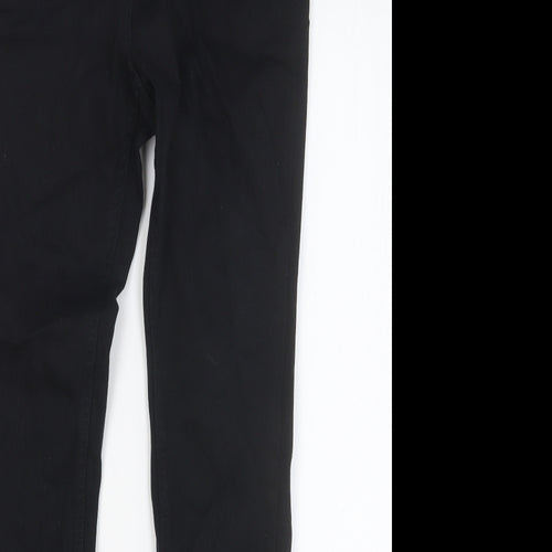 NEXT Womens Black Cotton Skinny Jeans Size 12 Regular Button