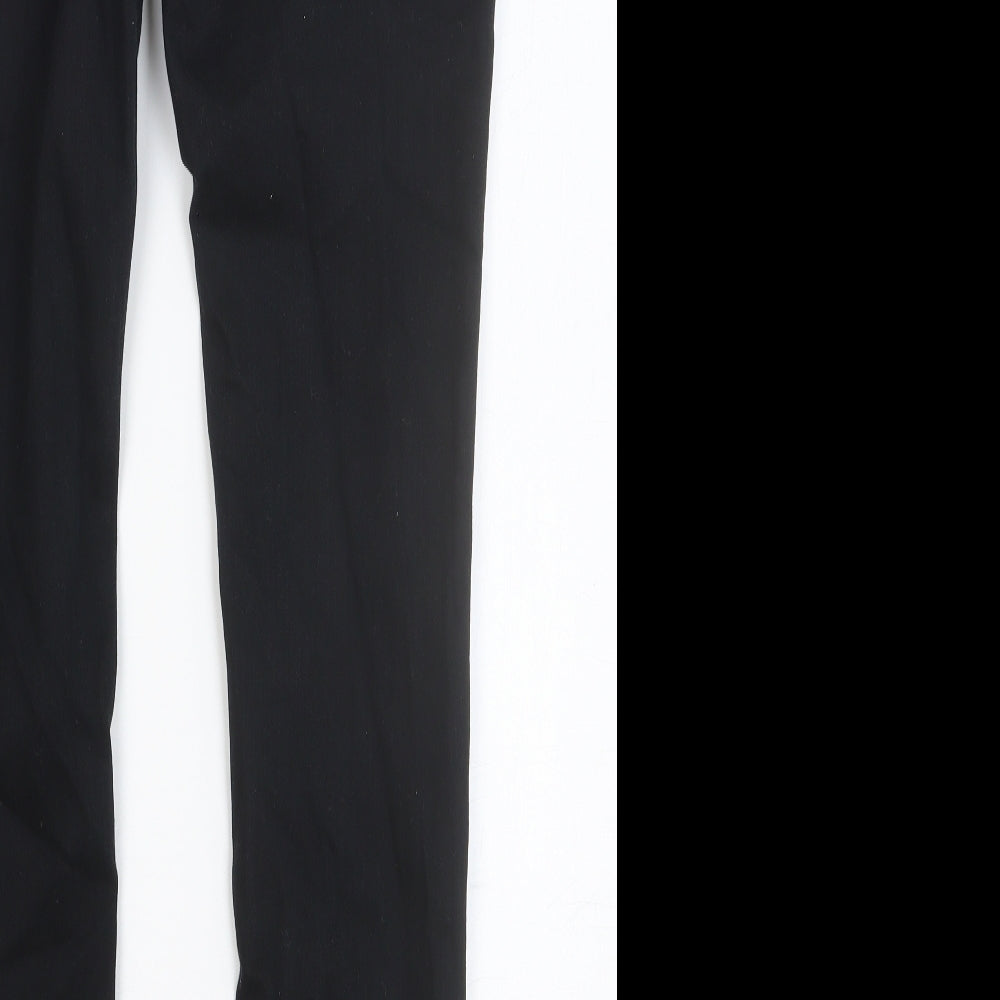 NEXT Womens Black Cotton Skinny Jeans Size 12 Regular Button