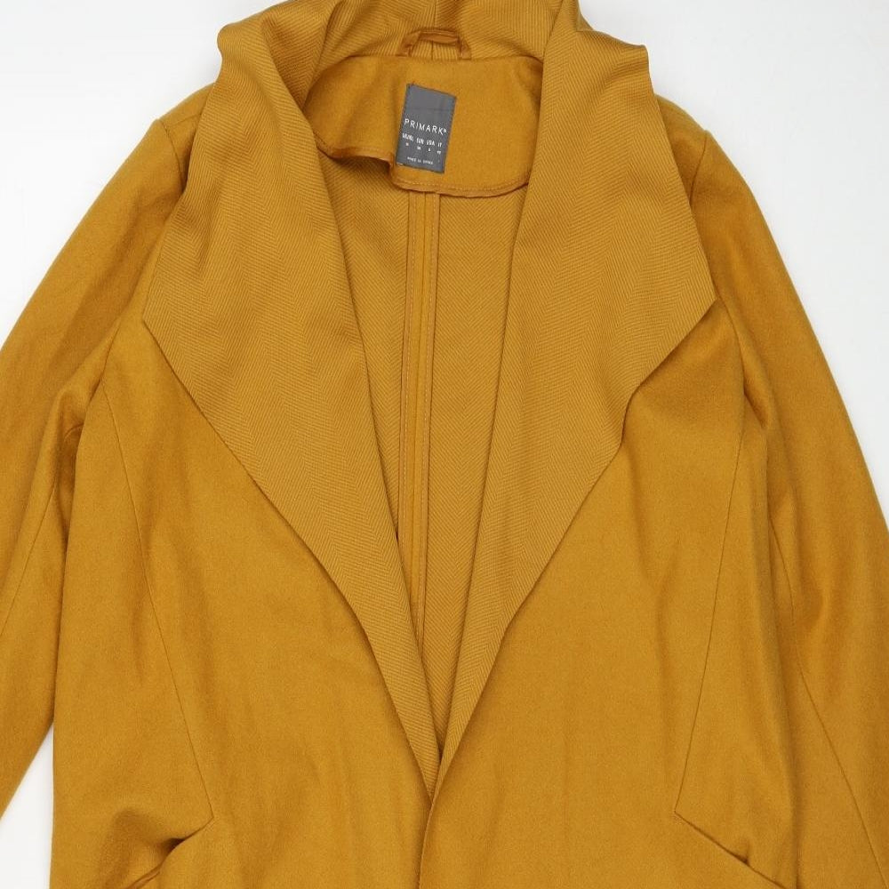 Primark Womens Yellow Overcoat Coat Size 10