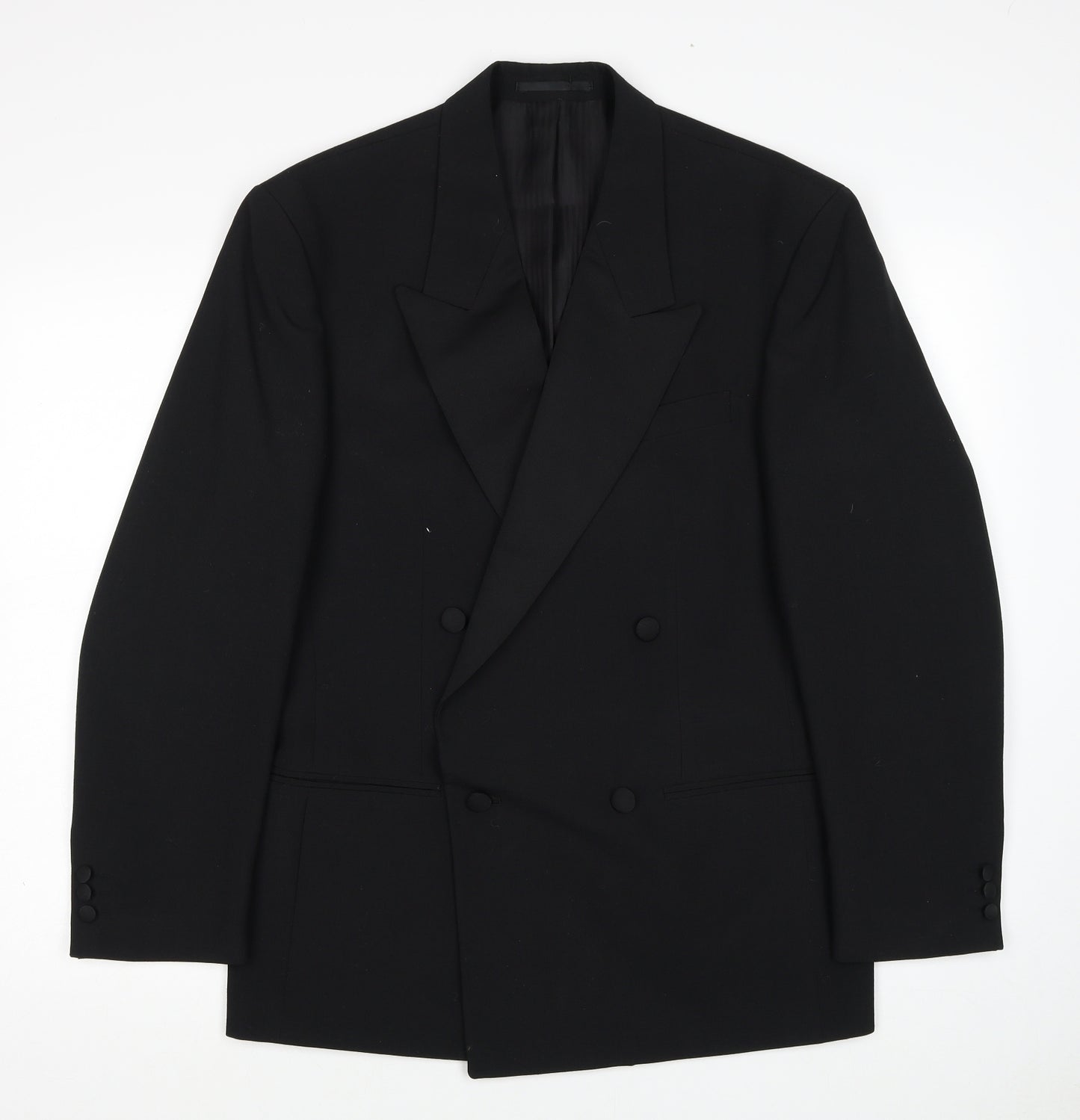 George Mens Black Polyester Tuxedo Suit Jacket Size 38 Regular