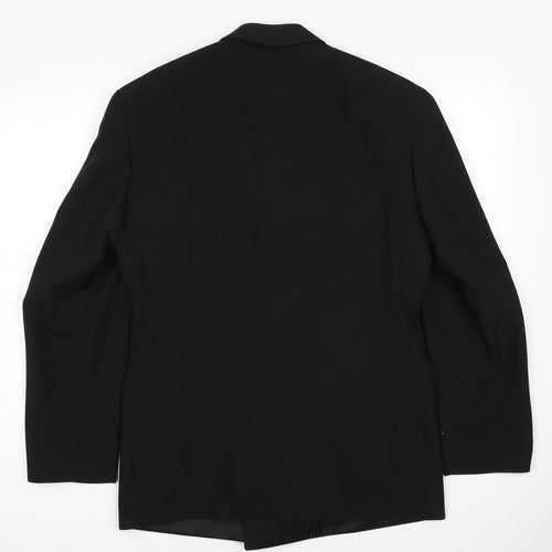 George Mens Black Polyester Tuxedo Suit Jacket Size 38 Regular