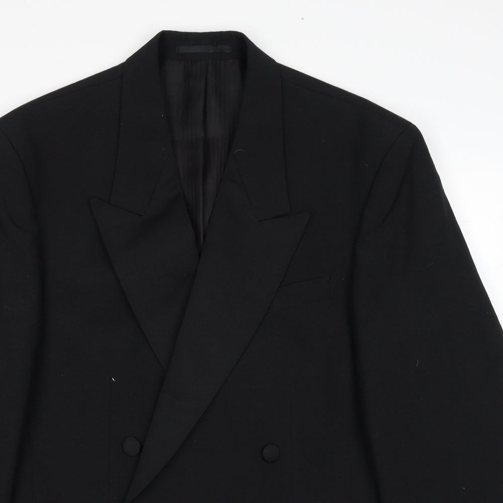 George Mens Black Polyester Tuxedo Suit Jacket Size 38 Regular