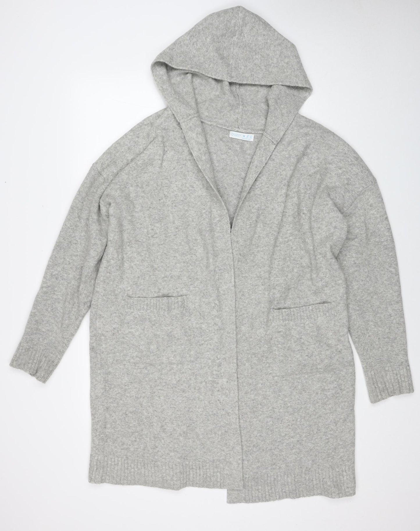 Primark Womens Grey V-Neck Polyester Cardigan Jumper Size M