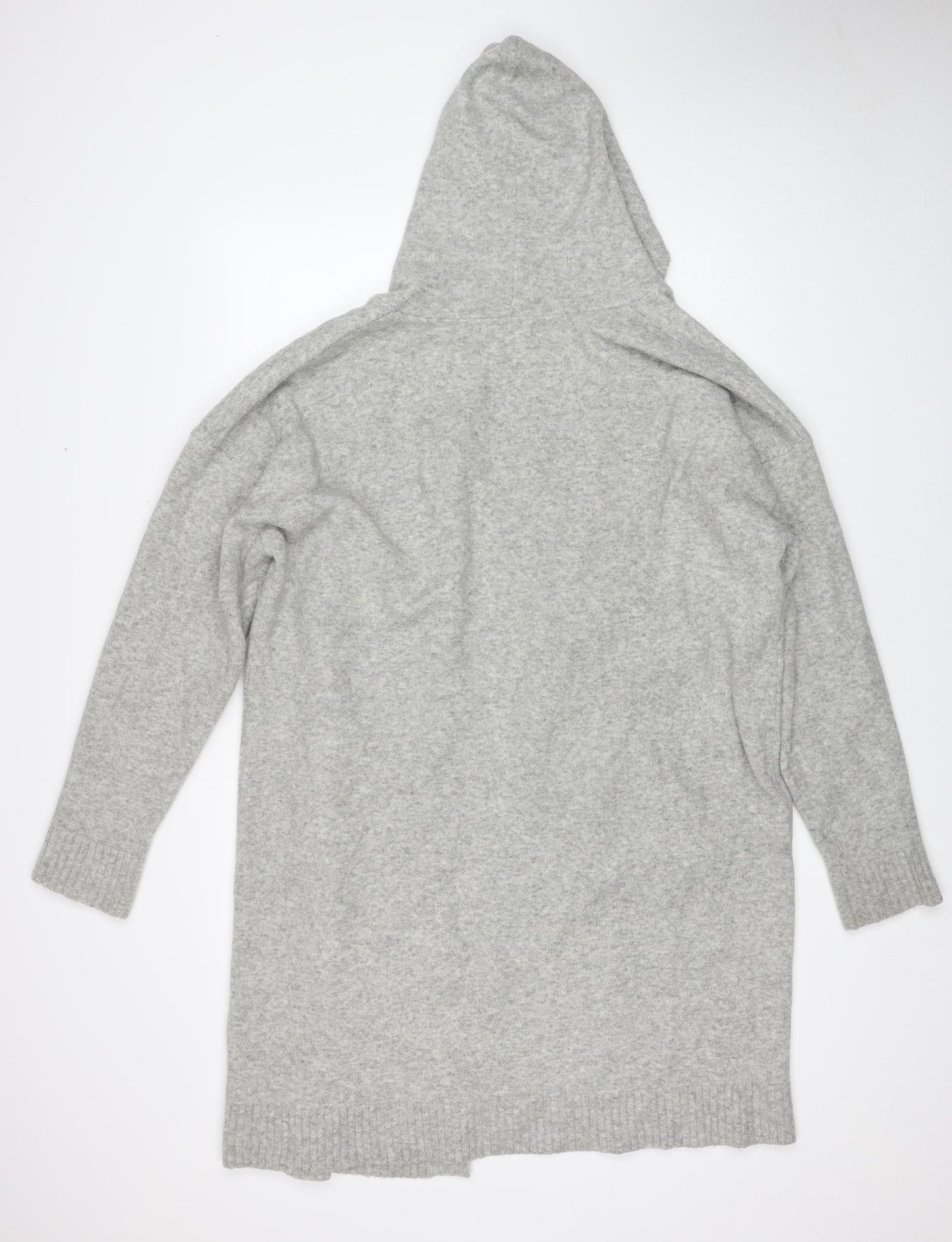 Primark Womens Grey V-Neck Polyester Cardigan Jumper Size M