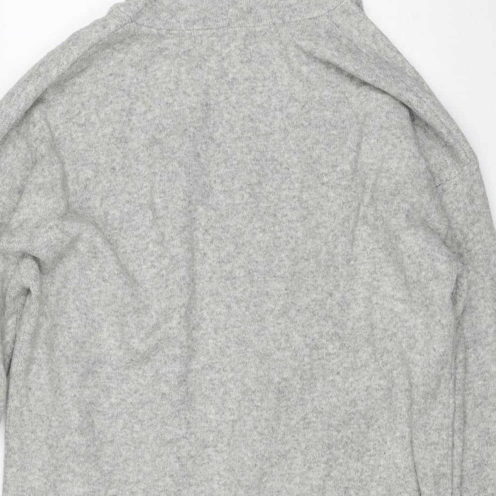 Primark Womens Grey V-Neck Polyester Cardigan Jumper Size M