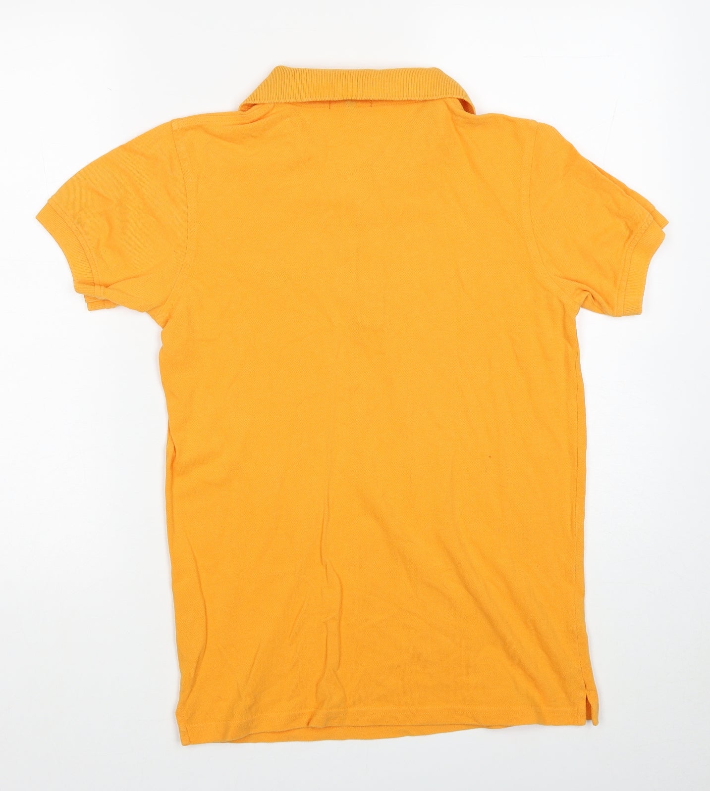 Voi Jeans Mens Orange Cotton Polo Size S Collared Button