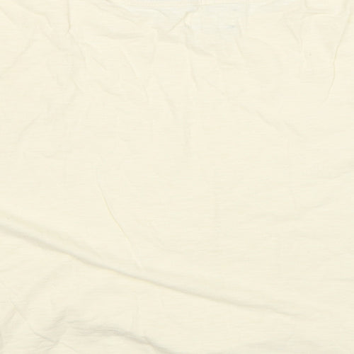 NEXT Womens Ivory Cotton Basic T-Shirt Size 14 Round Neck